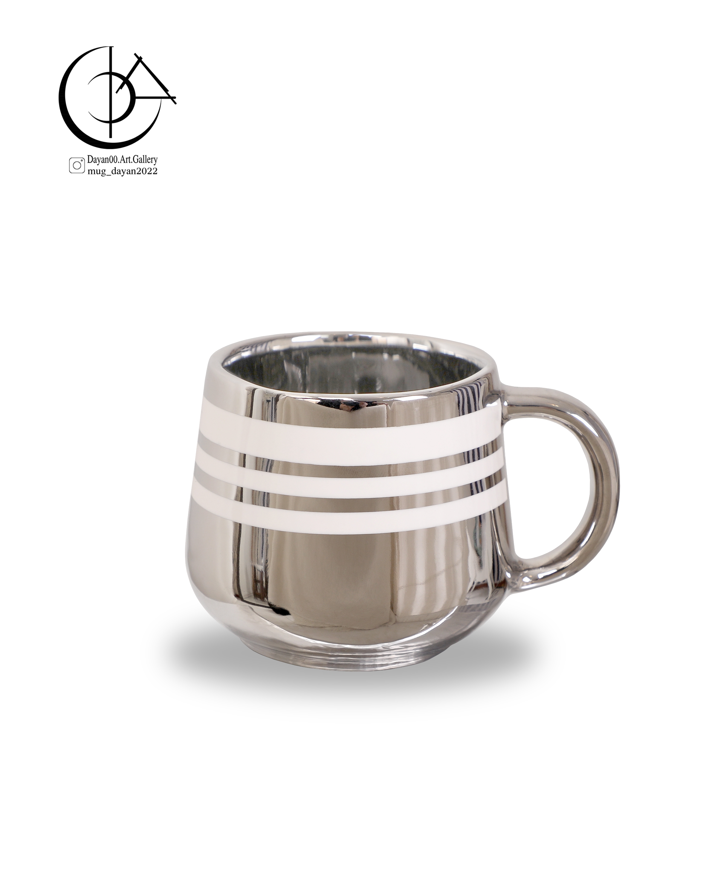 ماگ سرامیکی دایان گالری مدل Hs104 رنگ نقره ای