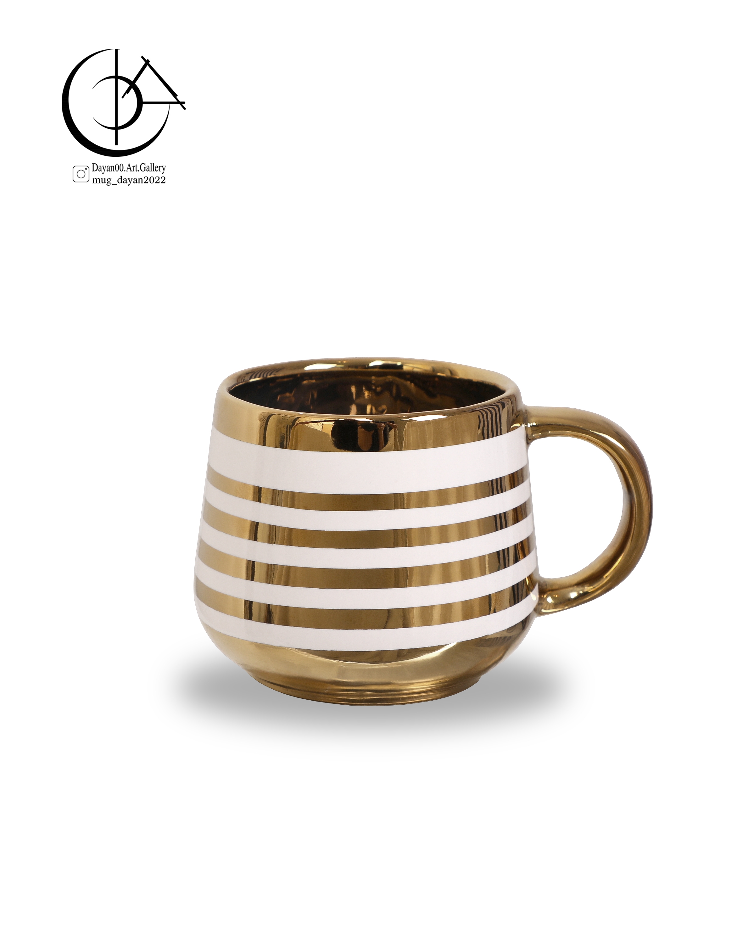 ماگ سرامیکی دایان گالری مدل Hg105 رنگ طلایی