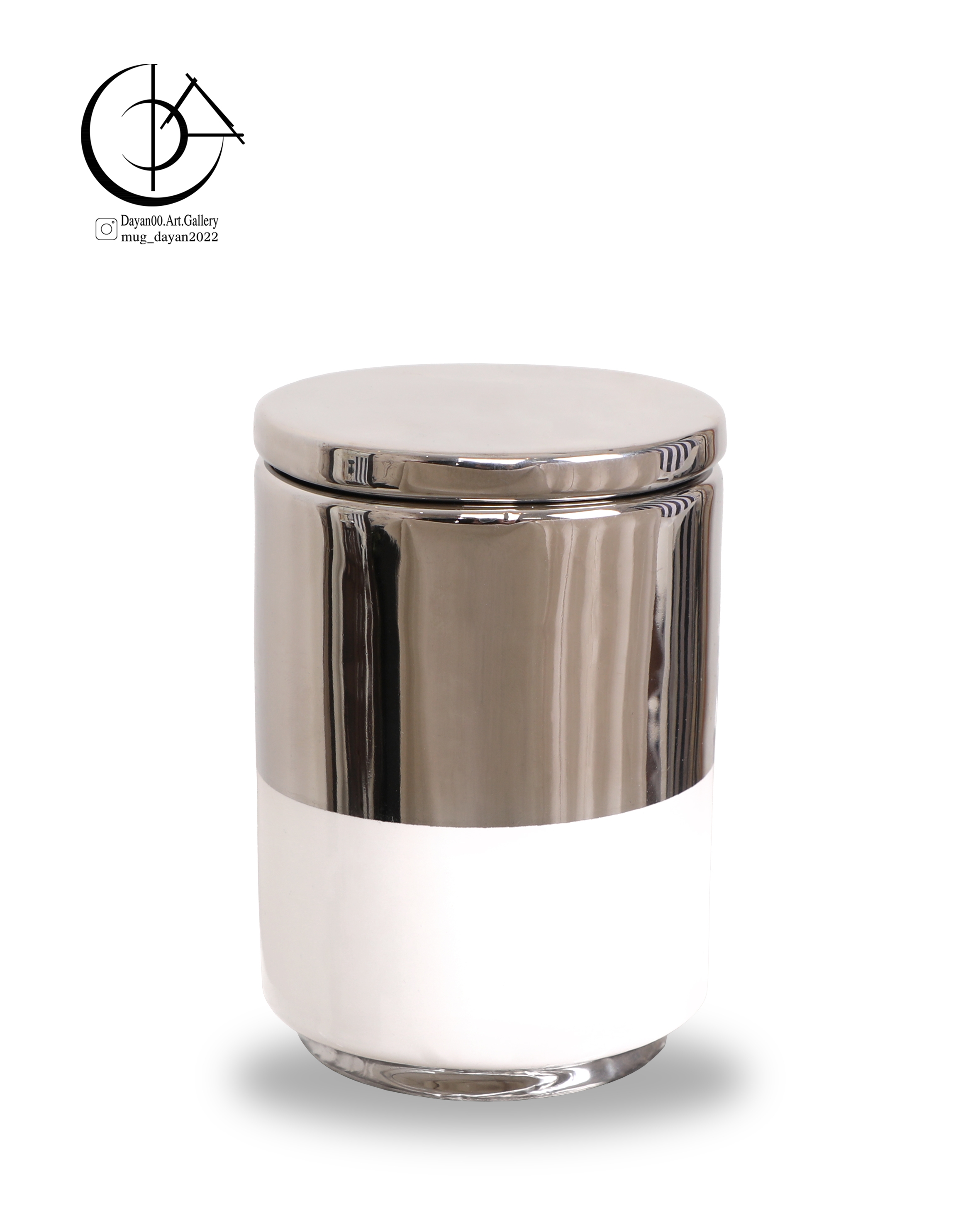 بانکه سرامیکی دایان گالری مدل Bs04 رنگ نقره‌ای