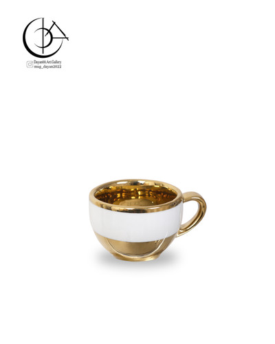 قهوه خوری چینی دایان گالری مدل co201 رنگ سفید طلایی