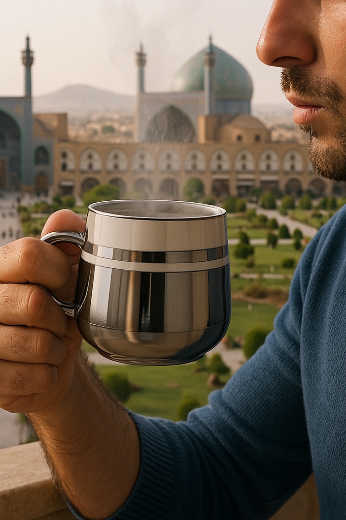 ماگ سرامیکی دایان گالری مدل Hs107 رنگ نقره ای